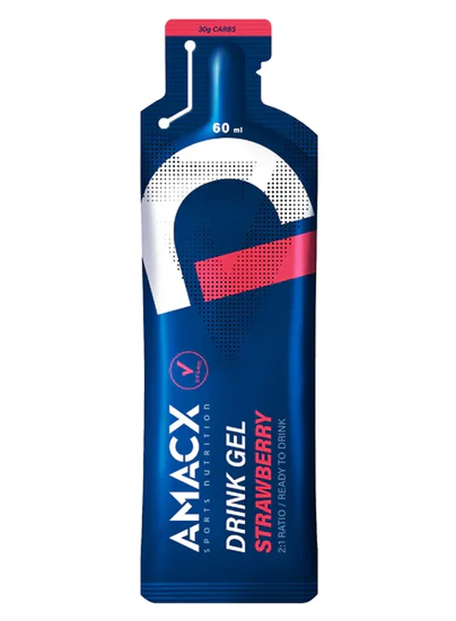Amacx Drink Gel Strawberry zselé (gél), 60ml, 1db, eper ízű