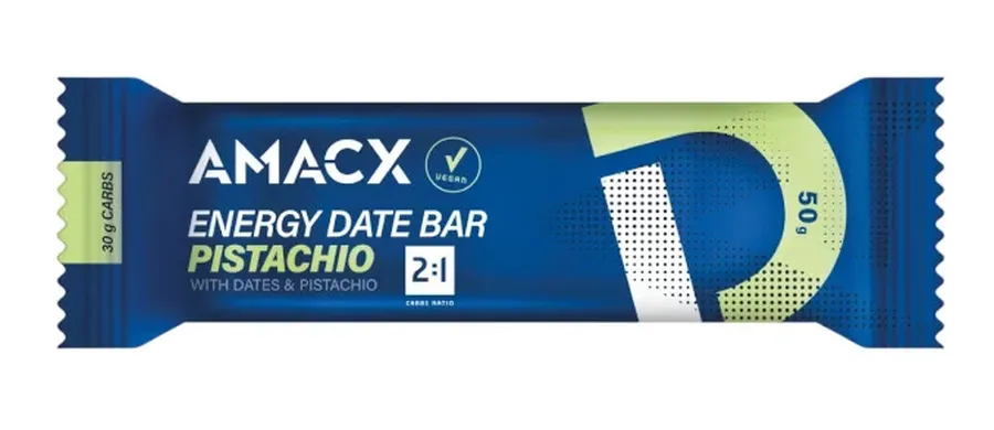 Amacx Energy Date Bar Pistachio energia szelet, 50g, 1db, pisztácia ízű