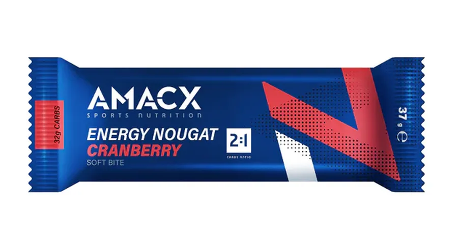Amacx Energy Nougat Cranberry energia szelet, 37g, 1db, vörösáfonya ízű