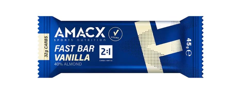Amacx Fast Bar Vanilla energia szelet, 45g, 1db, vanília ízű