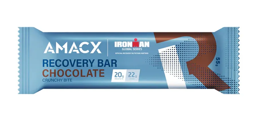 Amacx Recovery Bar Chocolate proteines energia szelet, 55g, 1db, csokoládé ízű