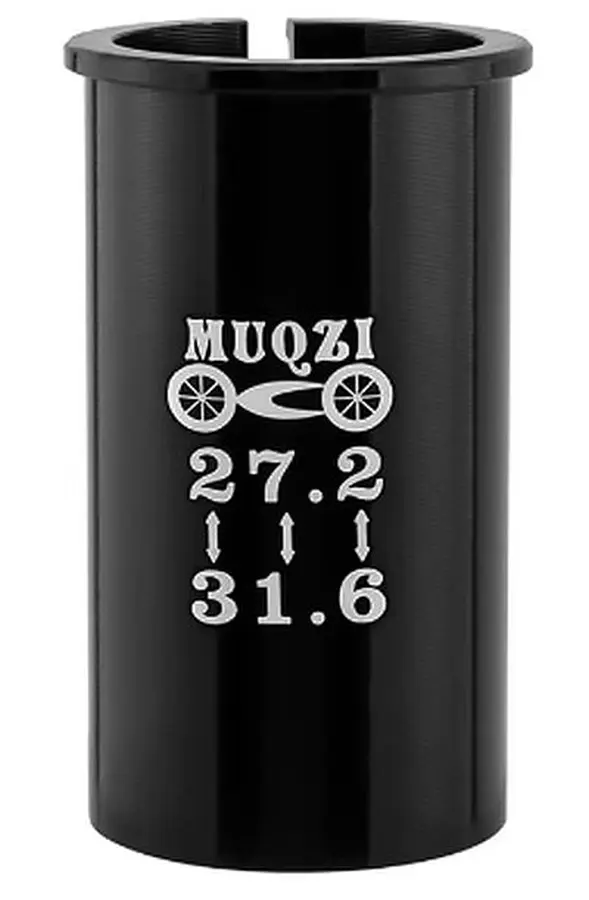 Spyral Muqzi alumínium nyeregcső adapter 27,2-31,6 mm, fekete