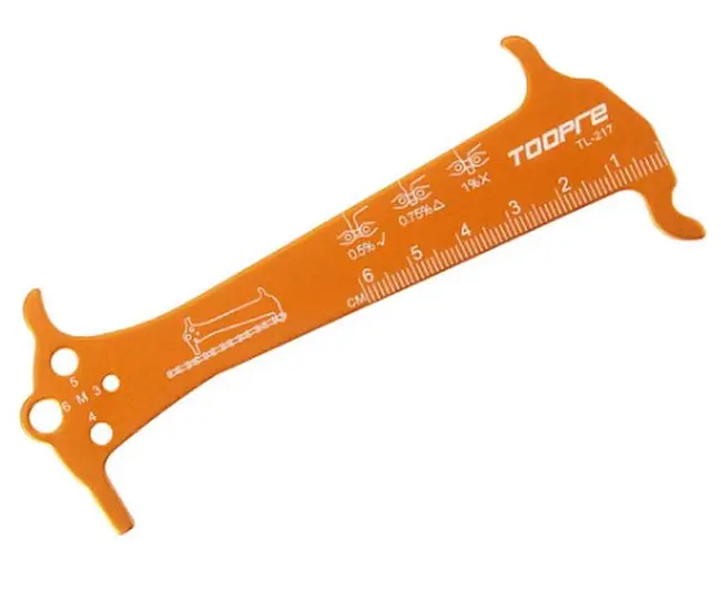 Spyral-Toopre Basic TL-217 láncnyúlás mérő és lánc összehúzó szerszám, acél, narancs színű