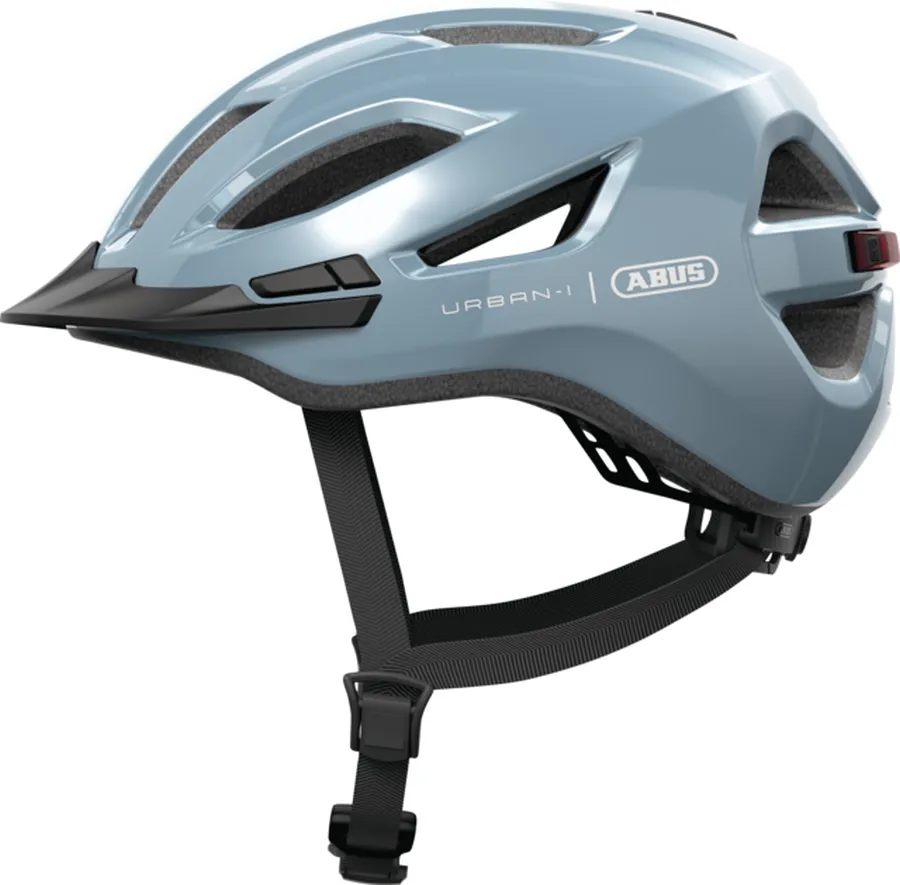 ABUS Urban-I 4.0 városi bukósisak, LED világítással, S (51-55 cm), világoskék