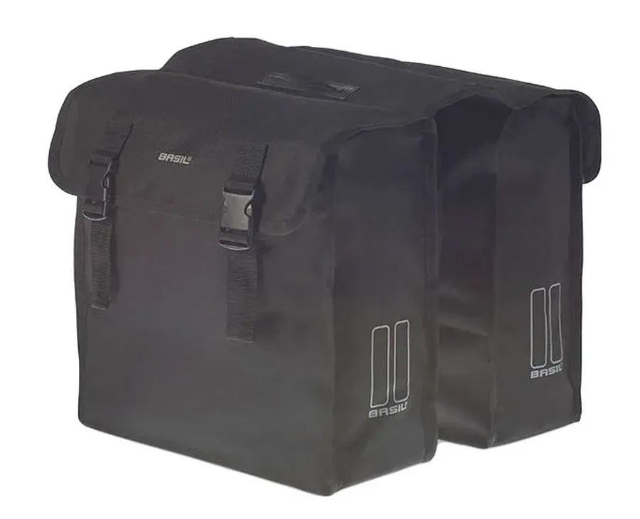 Basil Mara XL két részes táska hátsó csomagtartóra, oldalra, 2x17,5L, fekete