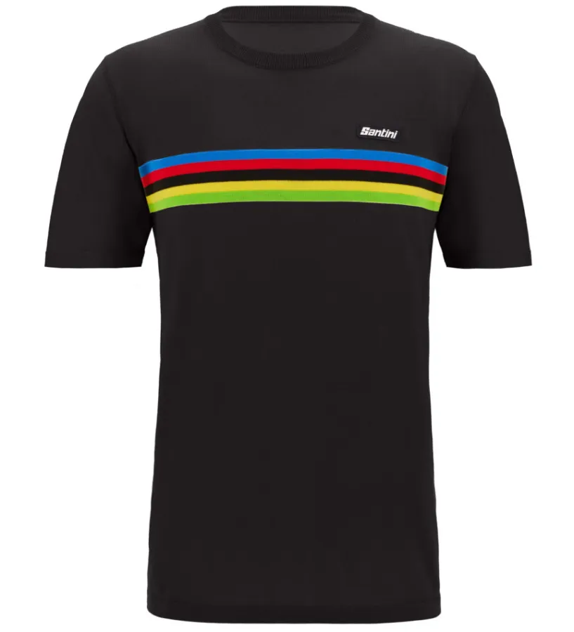 Santini UCI World Champion póló, S-es méret, fekete
