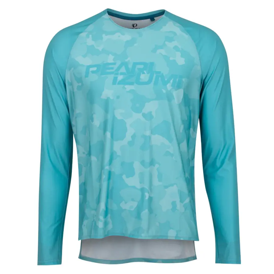 Pearl Izumi Elevate férfi hosszú ujjú Trail mez, kék mintás, L-es