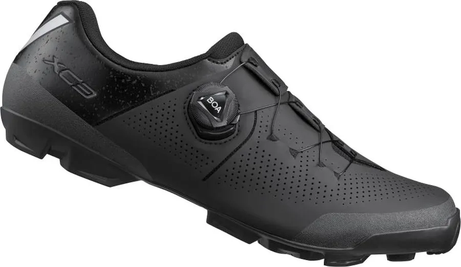 Shimano SH-XC302 Wide MTB SPD kerékpáros cipő, széles, fekete, 43-as