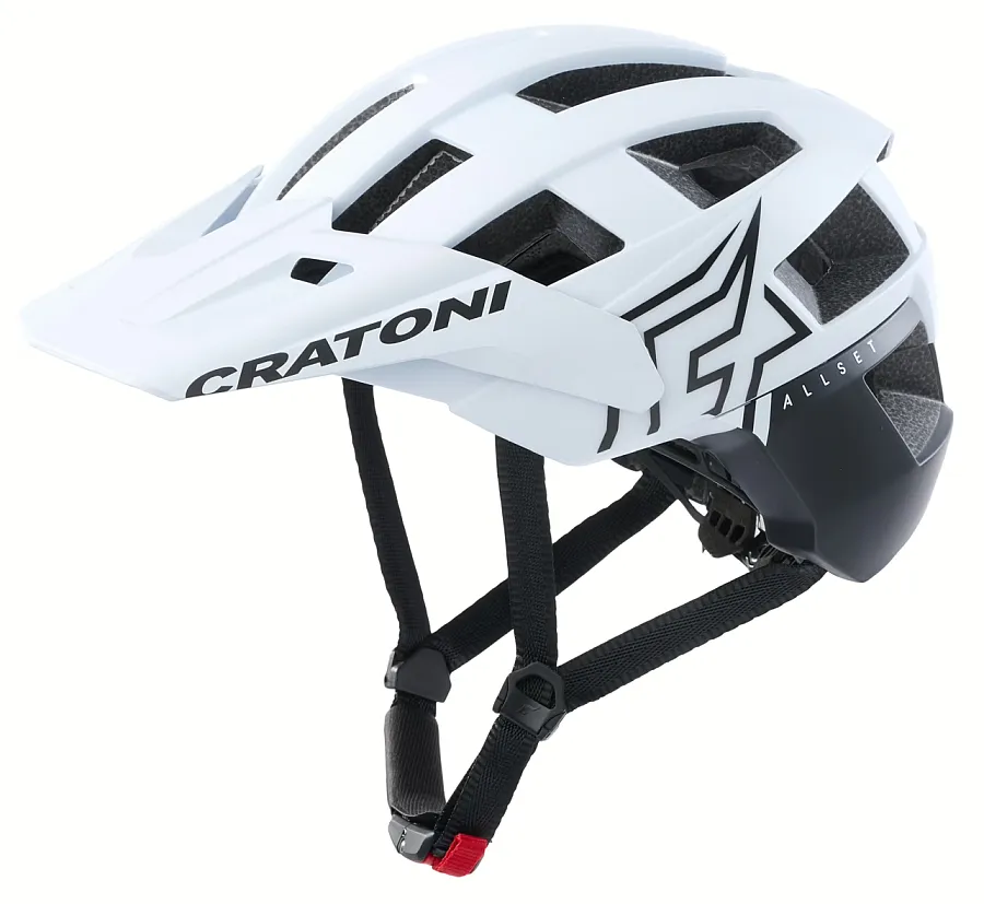 Cratoni AllSet Pro MTB bukósisak M-L (58-61 cm), matt fehér - fekete