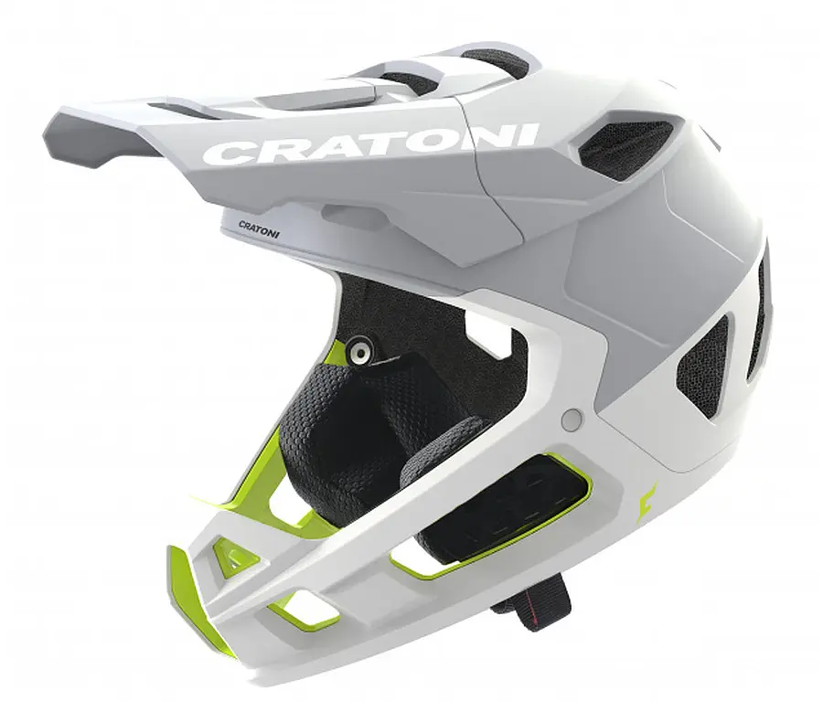 Cratoni Interceptor 2.0 fullface bukósisak, S/M (54-58 cm), szürke-fehér