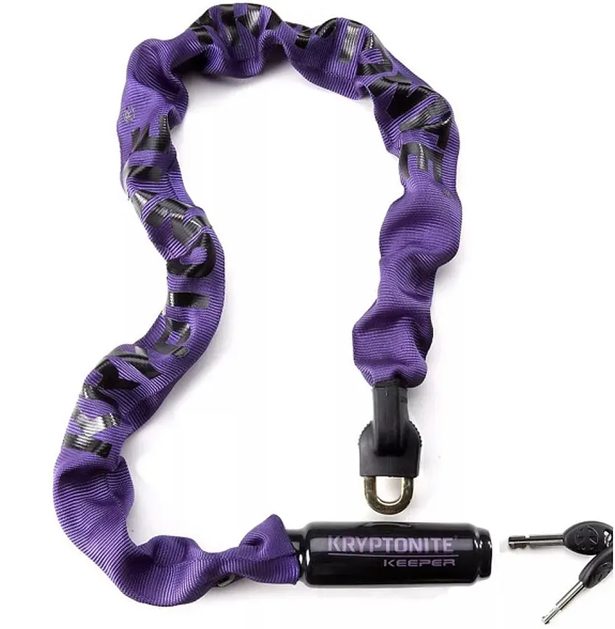 Kryptonite Keeper 785 integrált kulcsos láncos lakat, 7 mm x 85 cm, lila
