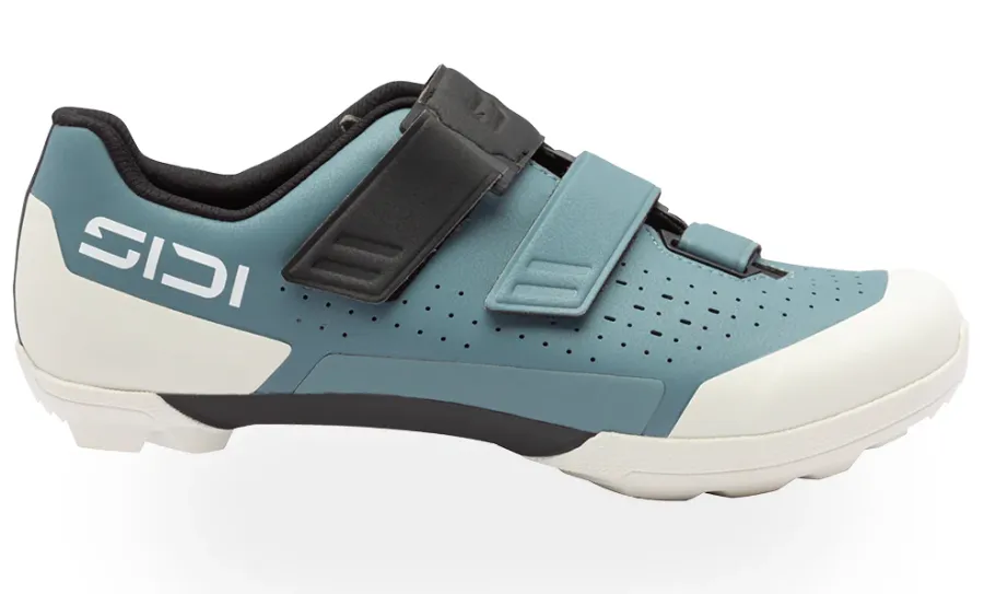 Sidi Asper gravel SPD kerékpáros cipő, tépőzáras, kék-fehér (frost grey), 44-es