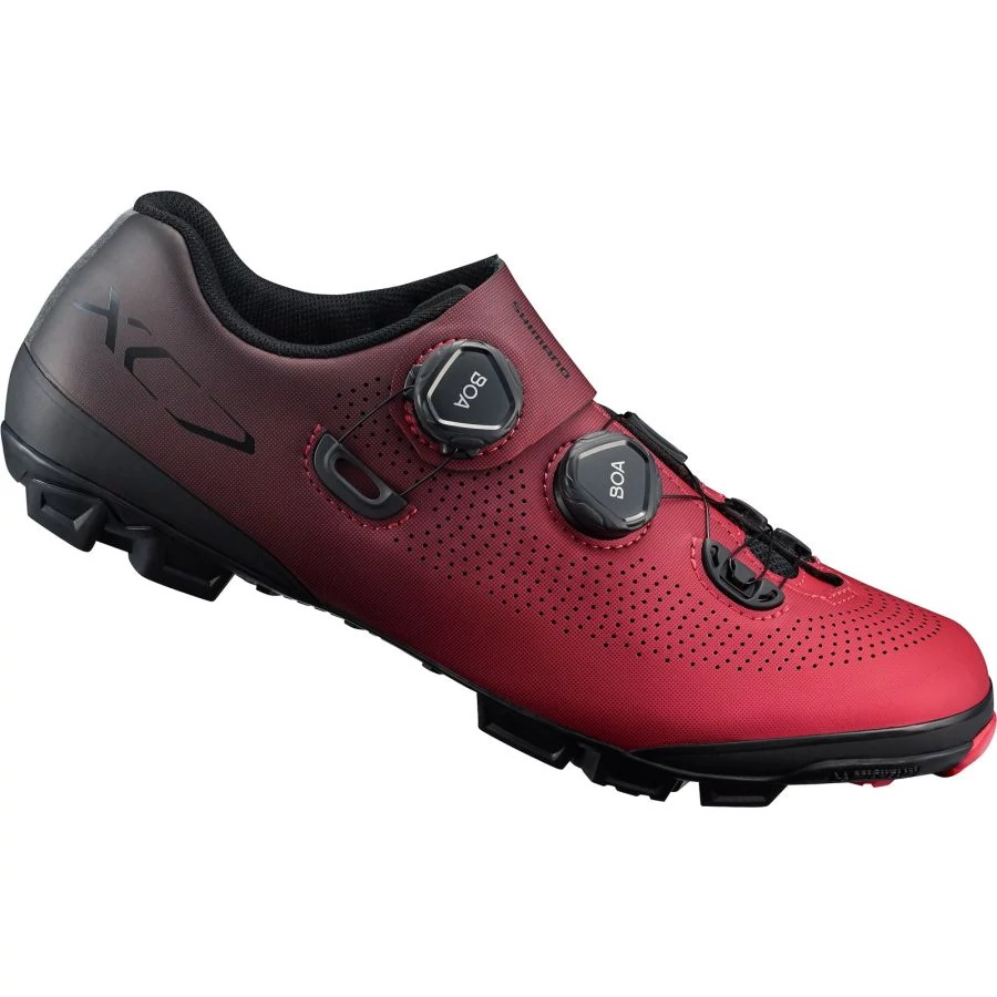 Shimano SH-XC701 MTB SPD kerékpáros cipő, piros, 42-es, szélesített kivitel