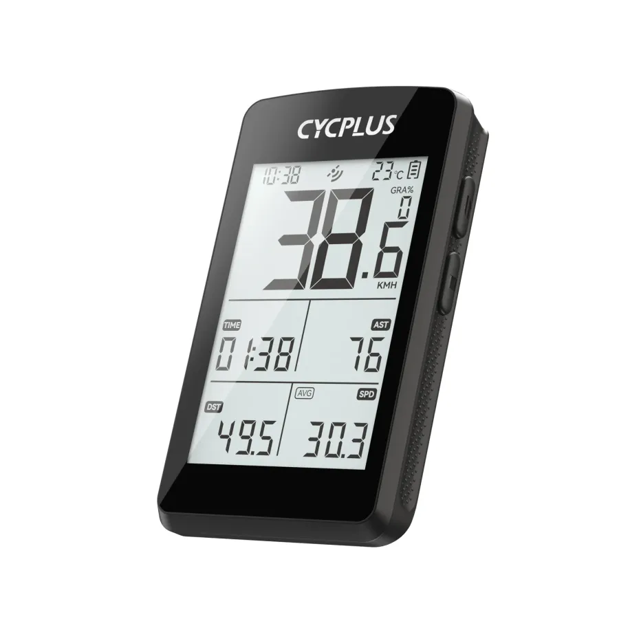 Cycplus M3 GPS kerékpár computer, vezeték nélküli, Bluetooth, ANT+, fekete