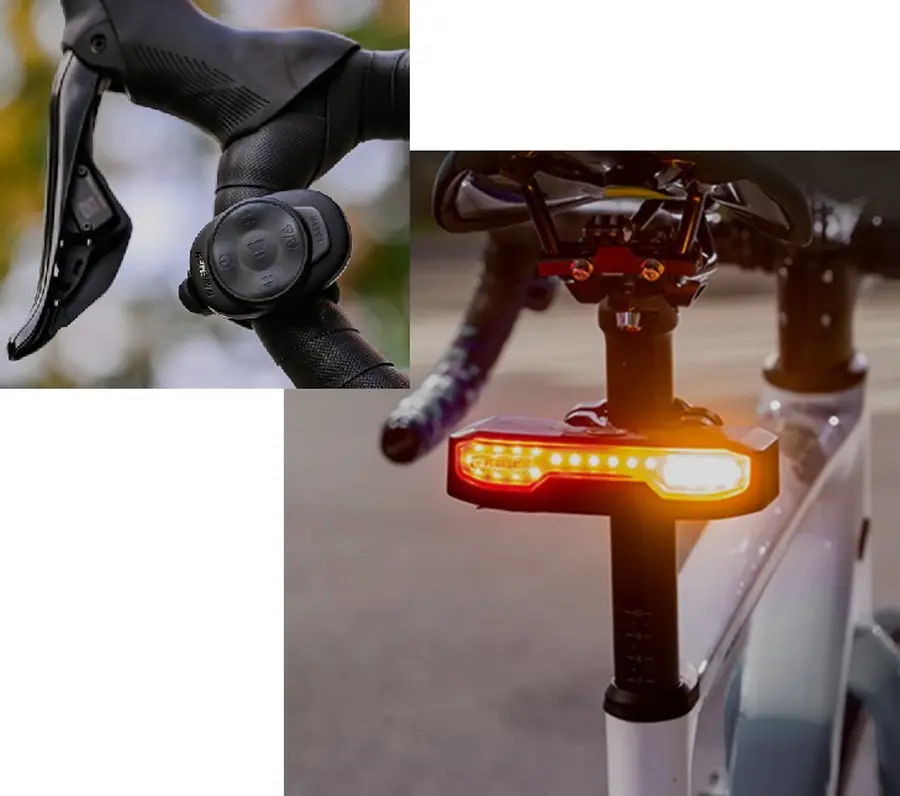 Ravemen NT101 USB-ről tölthető LED-es hátsó lámpa, irányjelzőkkel, riasztó, 160 lumen, fekete