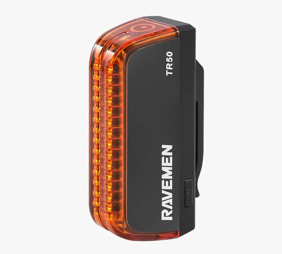 Ravemen TR50 USB-ről tölthető LED-es hátsó lámpa, 50 lumen, fekete