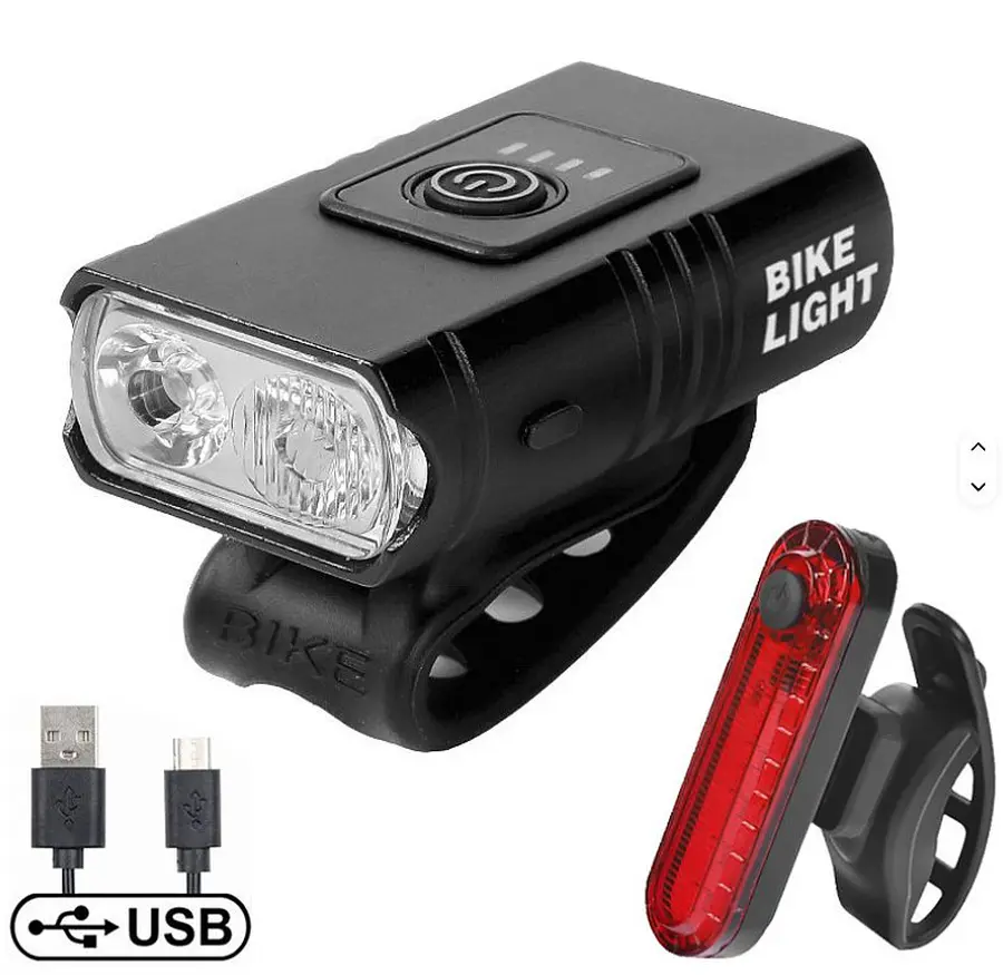 Spyral City USB 1000LM USB-ről tölthető első + hátsó lámpa szett