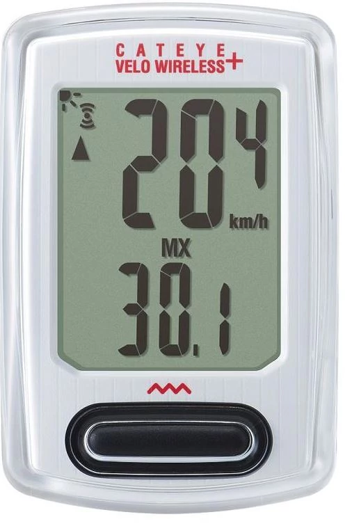 Cateye Velo Wireless+ CC-VT235W vezeték nélküli komputer, 8 funkciós, háttérvilágítással, fehér